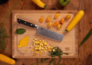 5 cm lemmet naast geschenkverpakking